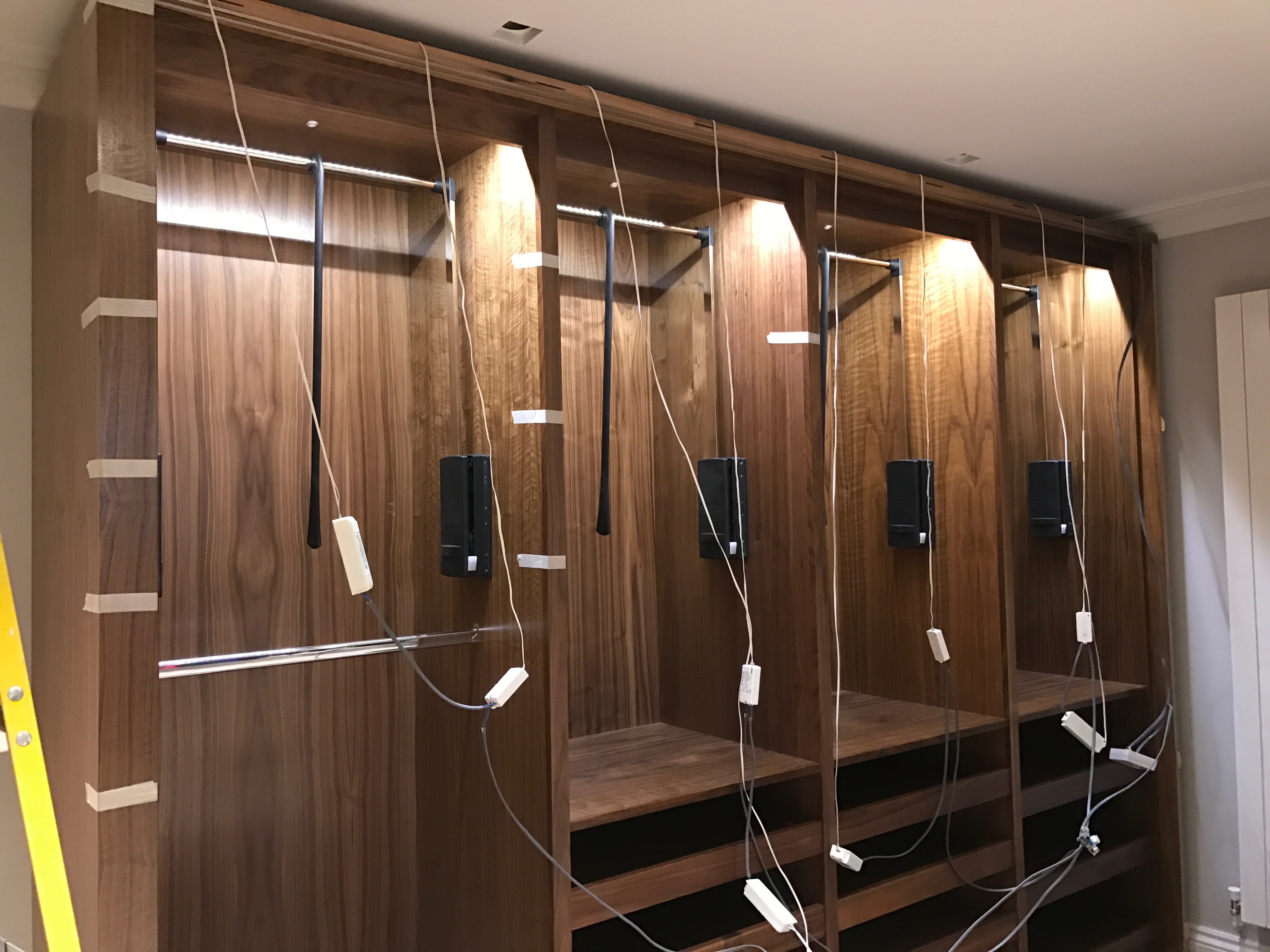 wardrobe with integrated lighting